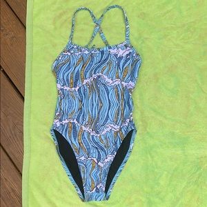 Jolyn Jordy swim onesie SZ 26 cute pattern!